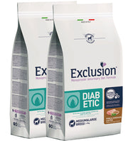 KIT 2 X Exclusion - Veterinary Diet Canine - Diabetic - Medium/Large - 12kg