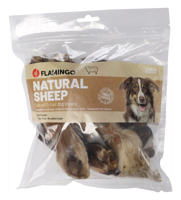 Flamingo - Nature Snack - Orecchie di Pecora con Pelo - 200gr
