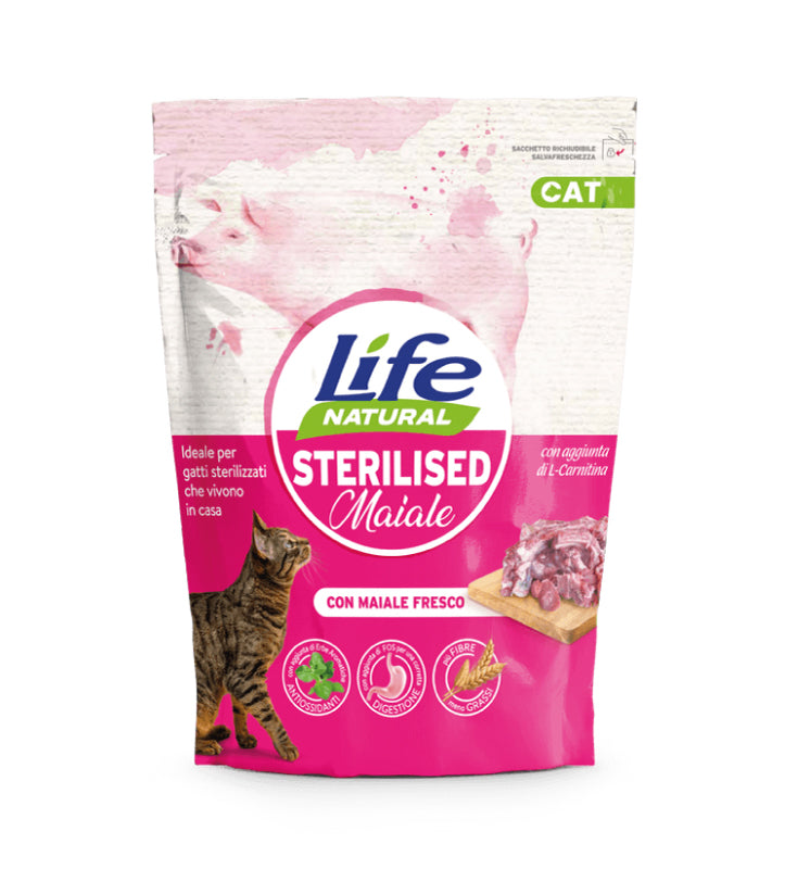 Life Cat - Natural - Sterilizzato - Maiale - 7.5kg