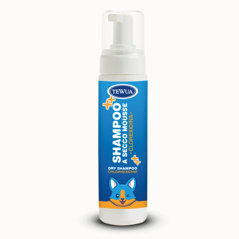Tewua - Shampoo a Secco Cani - Mousse - Clorexidina - 500ml