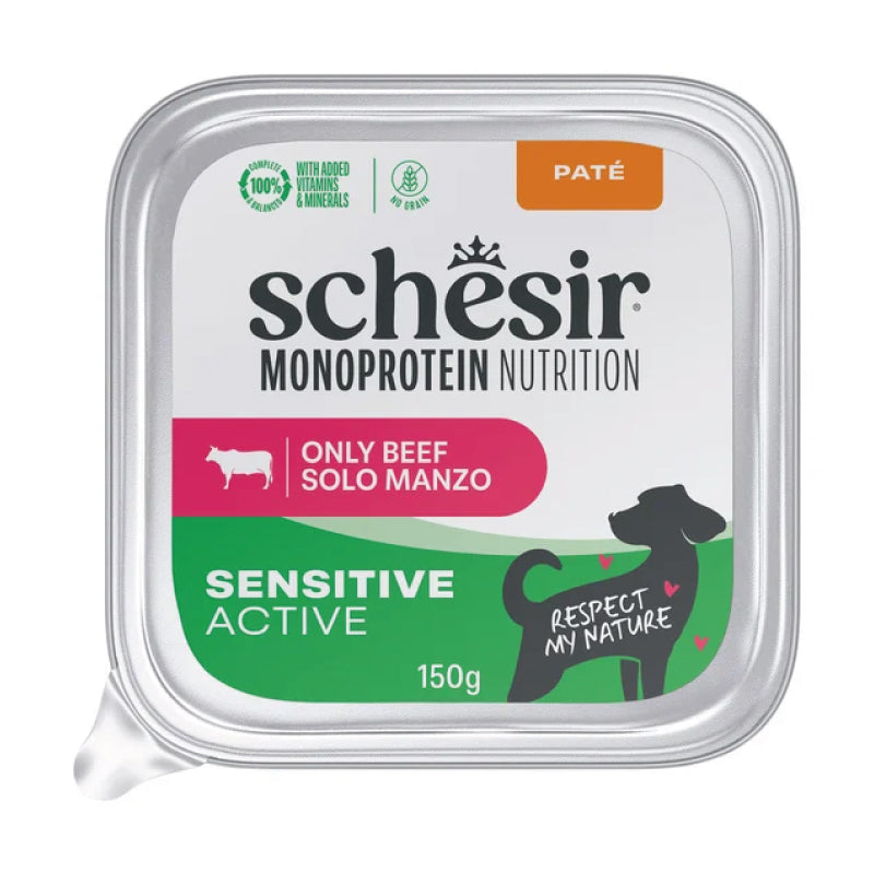 Schesir Dog - Monoprotein Sensitive - Active - Manzo - 150gr