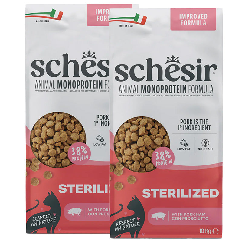 KIT 2 X Schesir Cat - Sterilized & Light - 10 kg DOPPIO SACCO