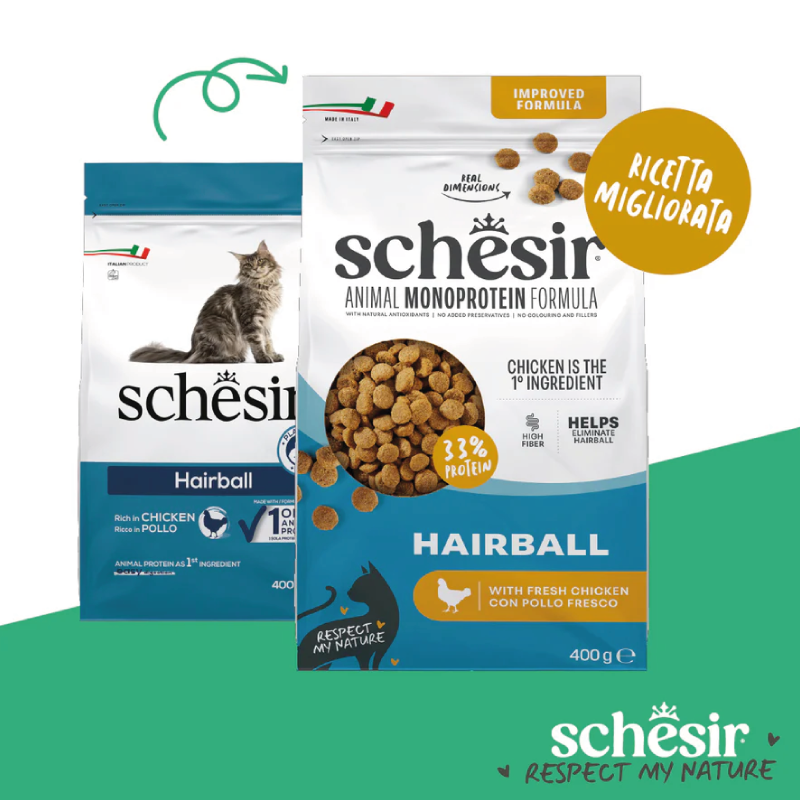 Schesir Cat - Monoprotein - Hairball - 400gr