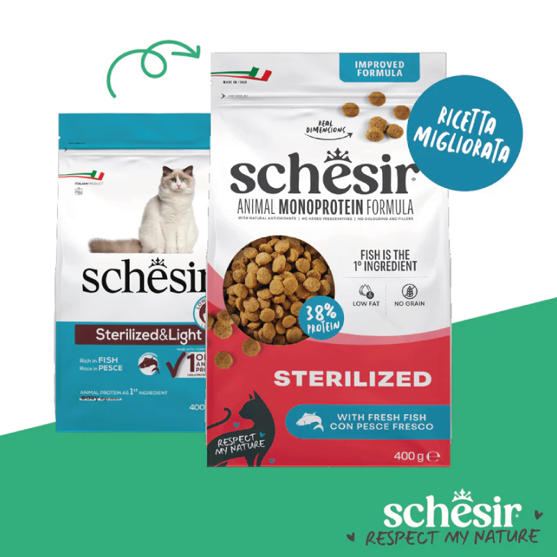 Schesir Cat - Monoprotein - Sterilized - 400gr