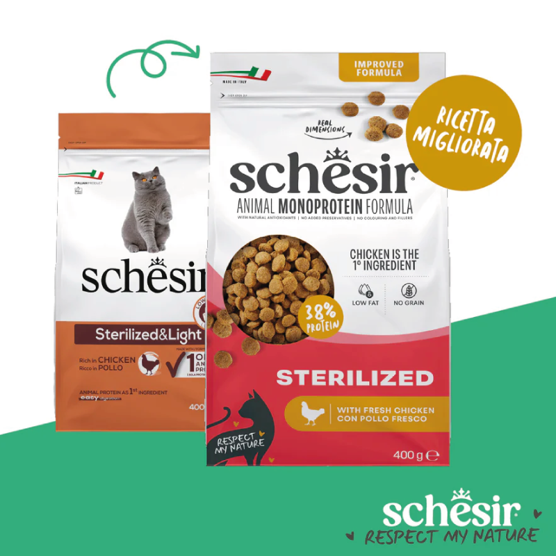 Schesir Cat - Monoprotein - Sterilized - 400gr