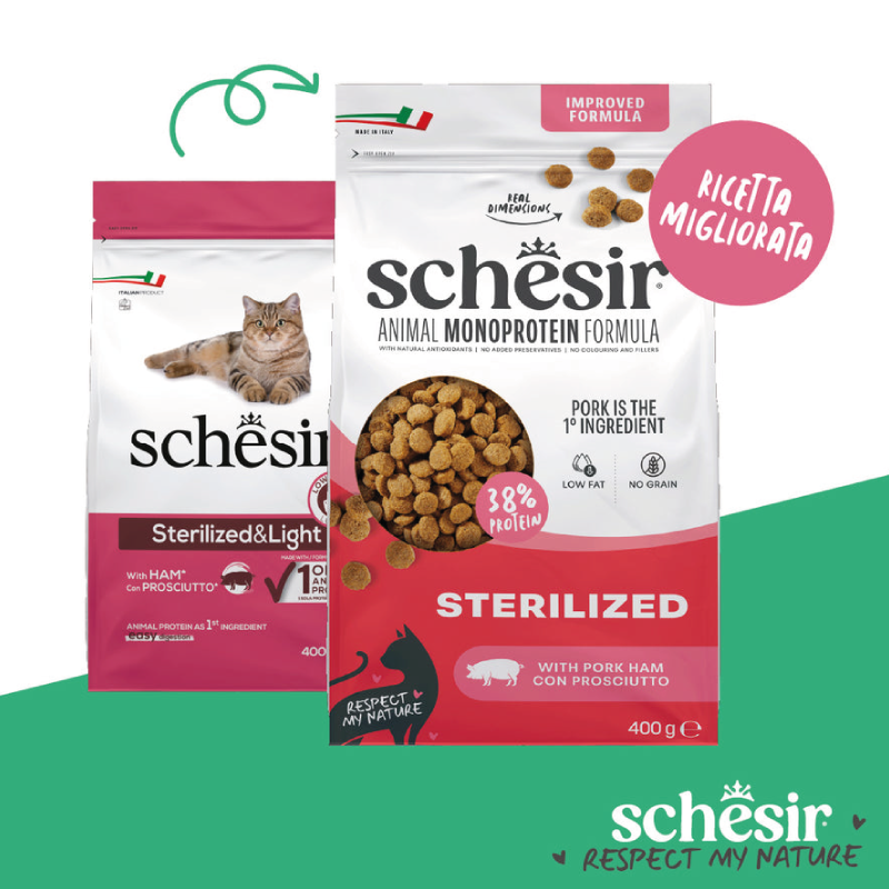 Schesir Cat - Monoprotein - Sterilized - 400gr