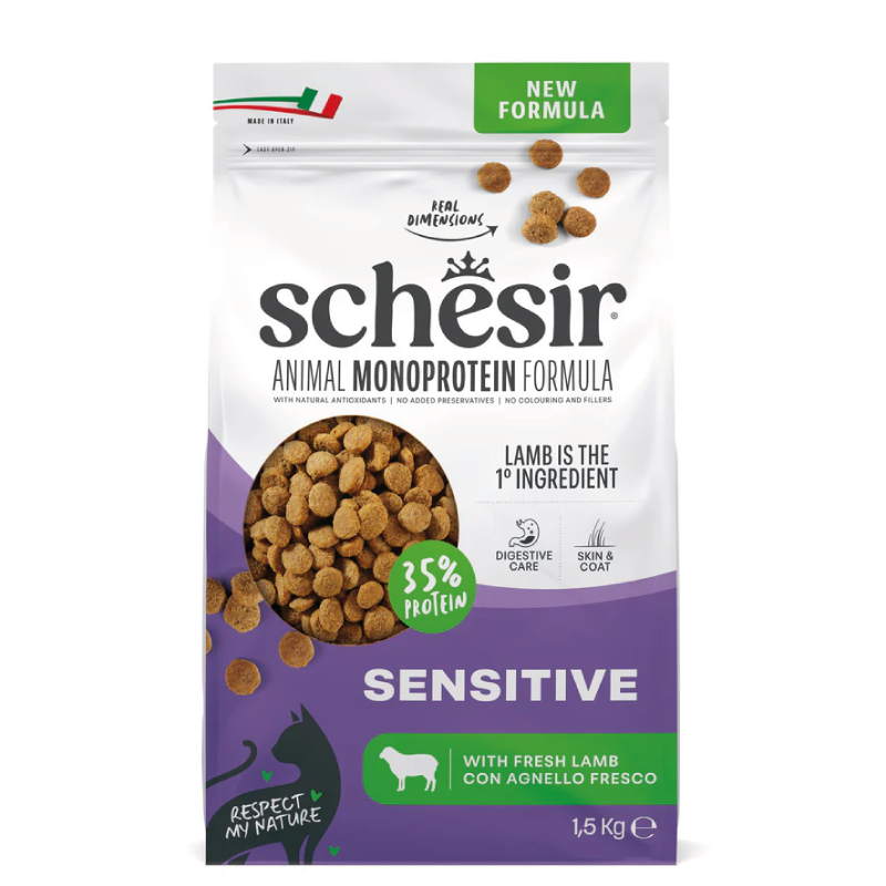 Schesir Cat - Monoprotein - Sensitive - Agnello - 1.5kg
