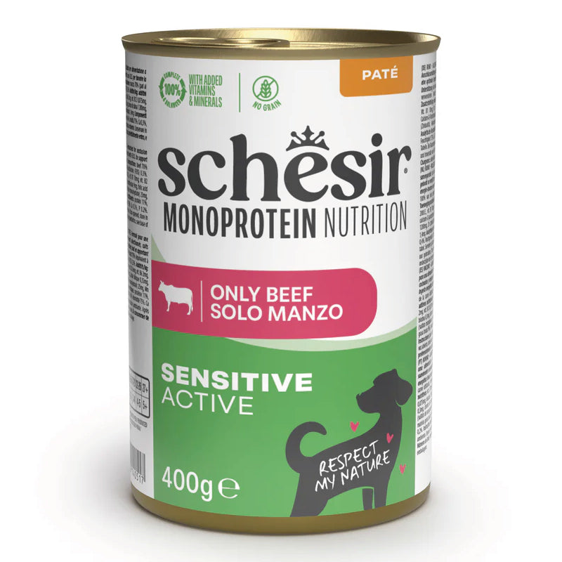 Schesir Dog - Monoprotein Sensitive - Active - Manzo - 400gr