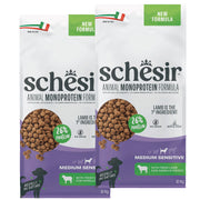 KIT 2X Schesir Dog - Monoprotein - Medium - Sensitive - Agnello - 12kg - DOPPIO SACCO