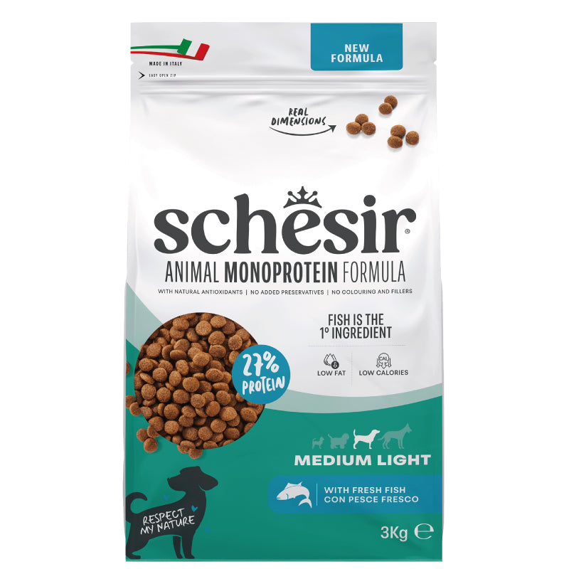 Schesir Dog - Monoprotein - Medium - Light - Pesce - 3kg
