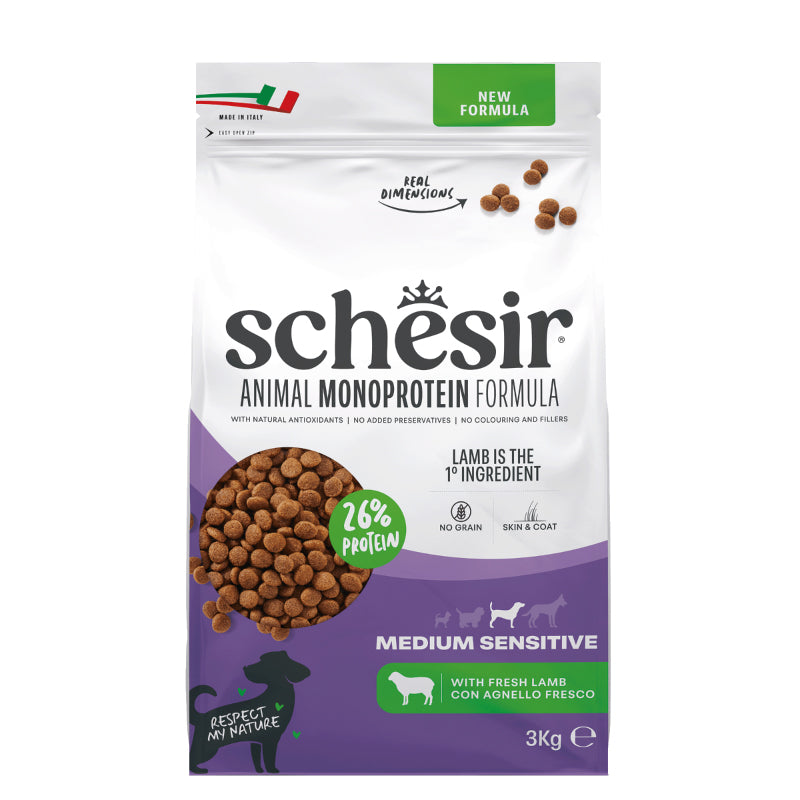Schesir Dog - Monoprotein - Medium - Sensitive - Agnello - 3kg