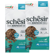 KIT 2X Schesir Dog - Monoprotein - Large - Light - Pesce - 12kg - DOPPIO SACCO