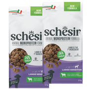 KIT 2X Schesir Dog - Monoprotein - Large - Sensitive - Agnello - 12kg - DOPPIO SACCO