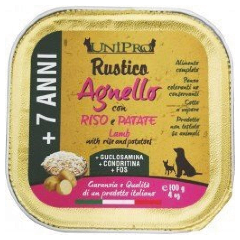 Unipro - Rustico - Adult 7+ - Agnello con Riso e Patate - 100gr