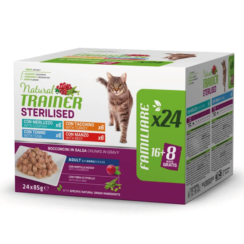 Trainer Natural - Sterilizzato - Multipack - 24 buste da 85gr