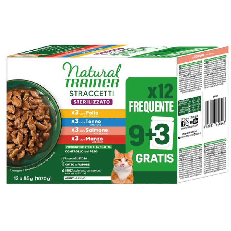 Trainer Natural - Sterilizzato - Straccetti - Multipack - 12 buste da 85g