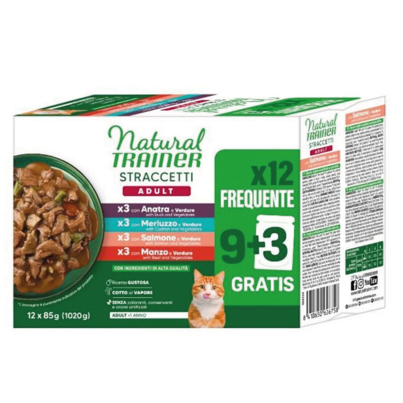Trainer Natural - Adult - Straccetti - Multipack - 12 buste da 85g