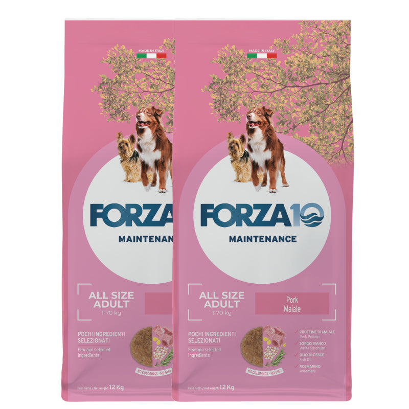 KIT 2 X Forza 10 - Maintenance - All Size - Adult - Maiale - 12kg - DOPPIO SACCO